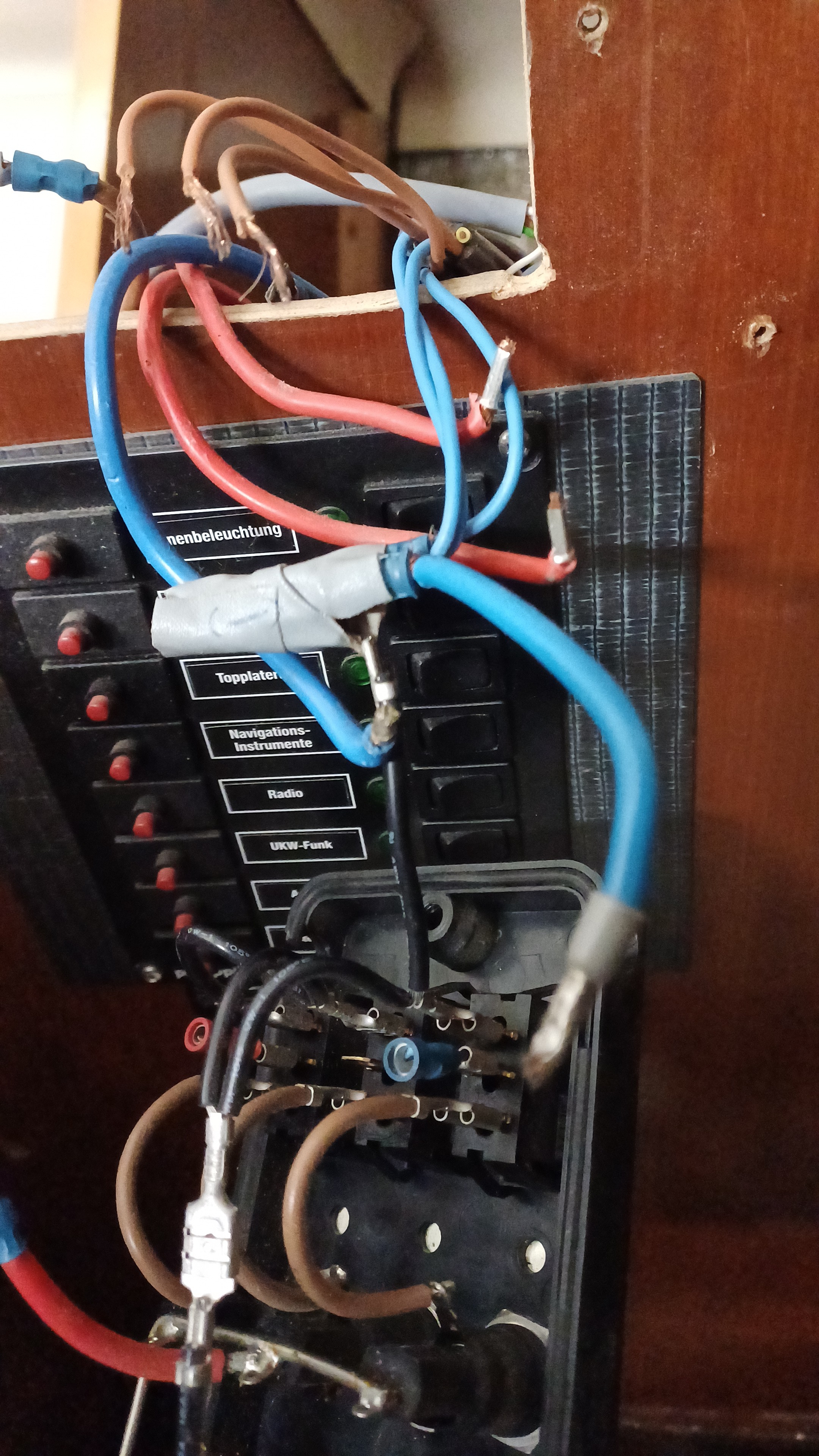 Kabel kommen dem Betrachter entgegen